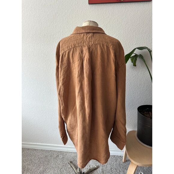 Mate The Label Women's Oversized Linen Button Up Top - Picture 3 of 5